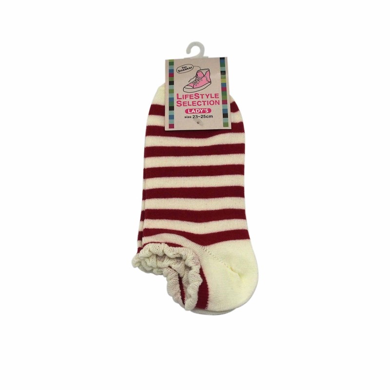 Ladies Ankle Lifestyle Socks Stripes 23-25cm